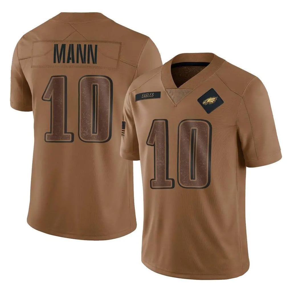 Tuec P.Eagles #10 Braden Mann Player Brown Salute To Service Limited Stitched Jerseys