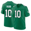 Tuec P.Eagles #10 Braden Mann Player Green Kelly Alternate Home Game Stitched Jerseys