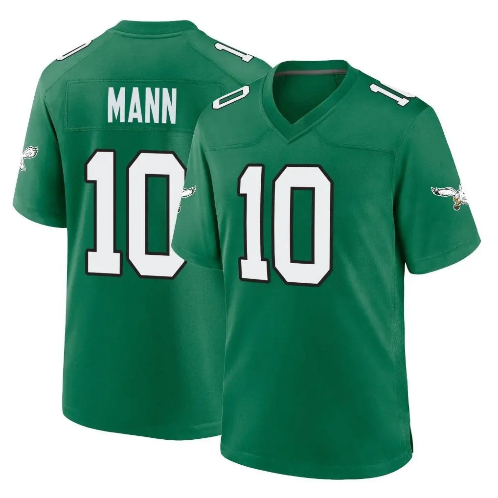 Tuec P.Eagles #10 Braden Mann Player Green Kelly Alternate Home Game Stitched Jerseys