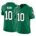 Tuec P.Eagles #10 Braden Mann Player Green Kelly Alternate Vapor F.U.S.E. Home Game Stitched Jerseys