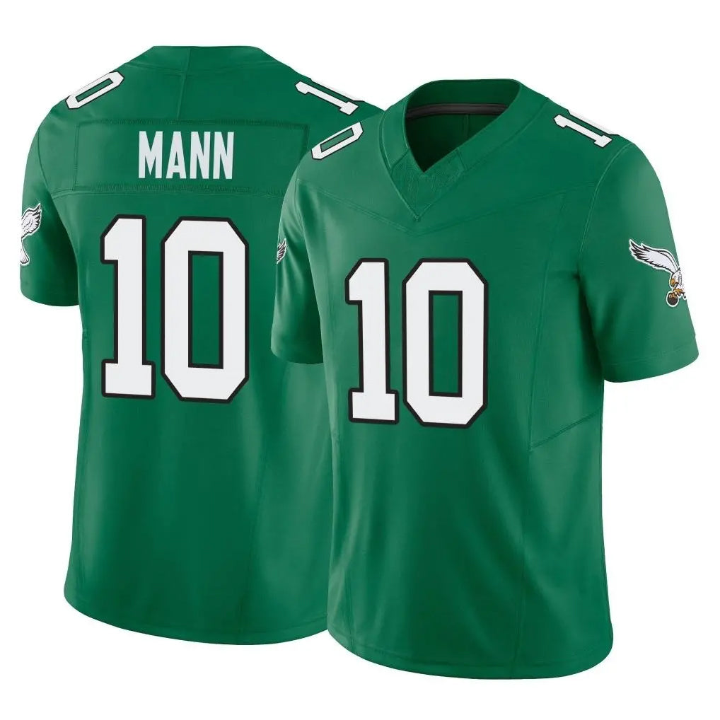 Tuec P.Eagles #10 Braden Mann Player Green Kelly Alternate Vapor F.U.S.E. Home Game Stitched Jerseys
