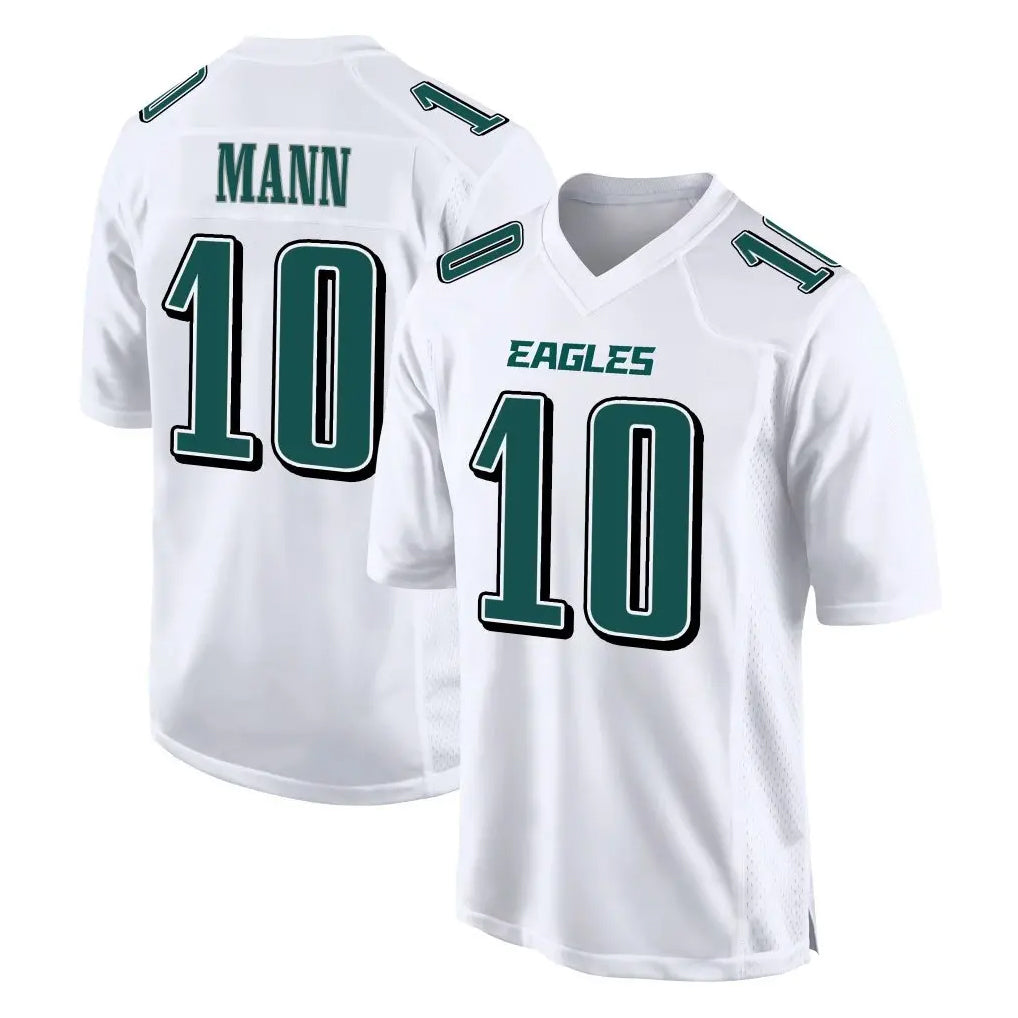 Tuec P.Eagles #10 Braden Mann Player White Tundra Fashion Home Game Stitched Jerseys