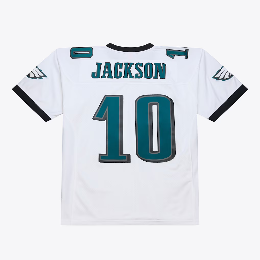 Tuec P.Eagles #10 DeSean Jackson Mitchell & Ness White 2009 Legacy Throwback Replica Stitched Puhic Jersey