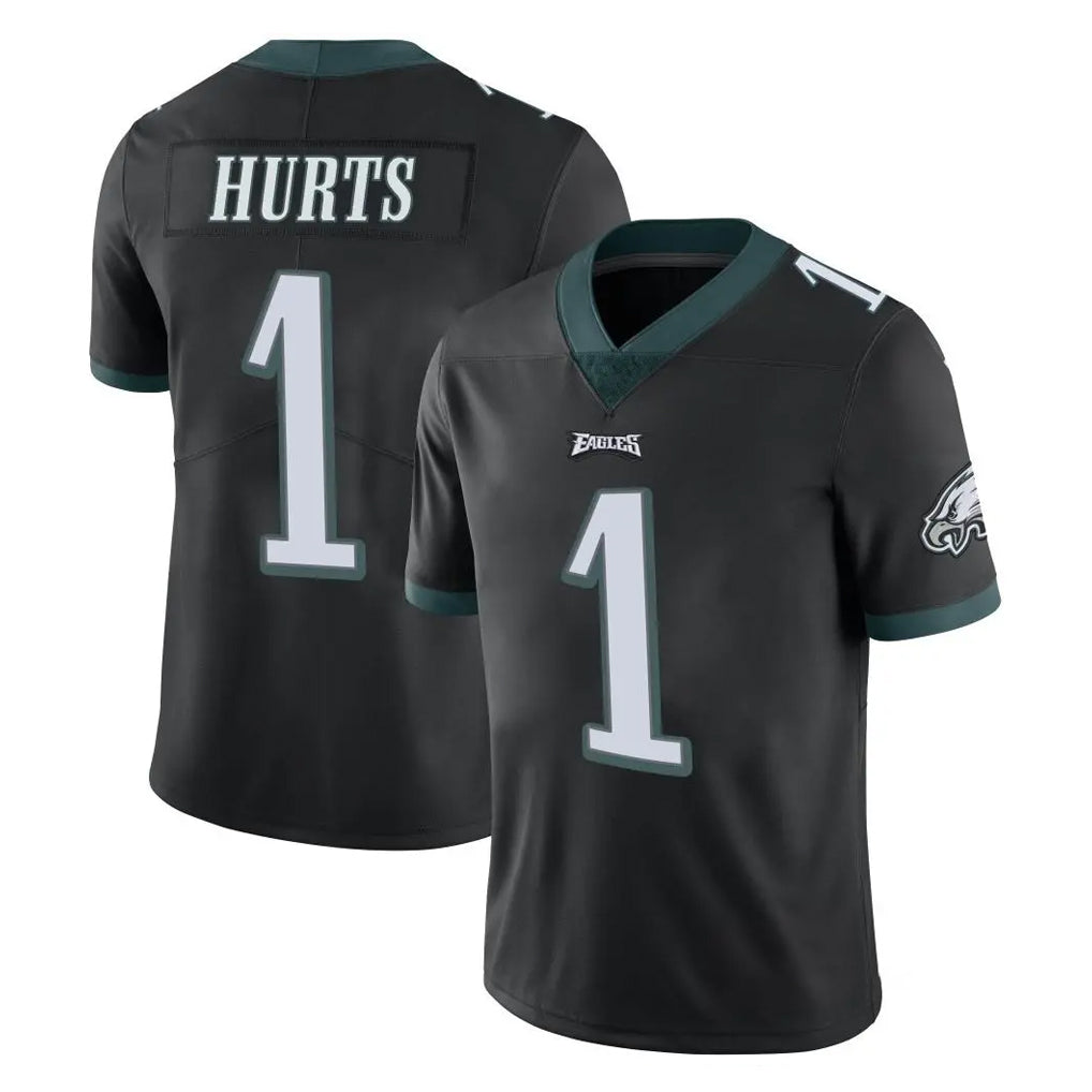 Tuec P.Eagles #1 Jalen Hurts Player Black Limited Vapor Untouchable Home Game Stitched Jerseys