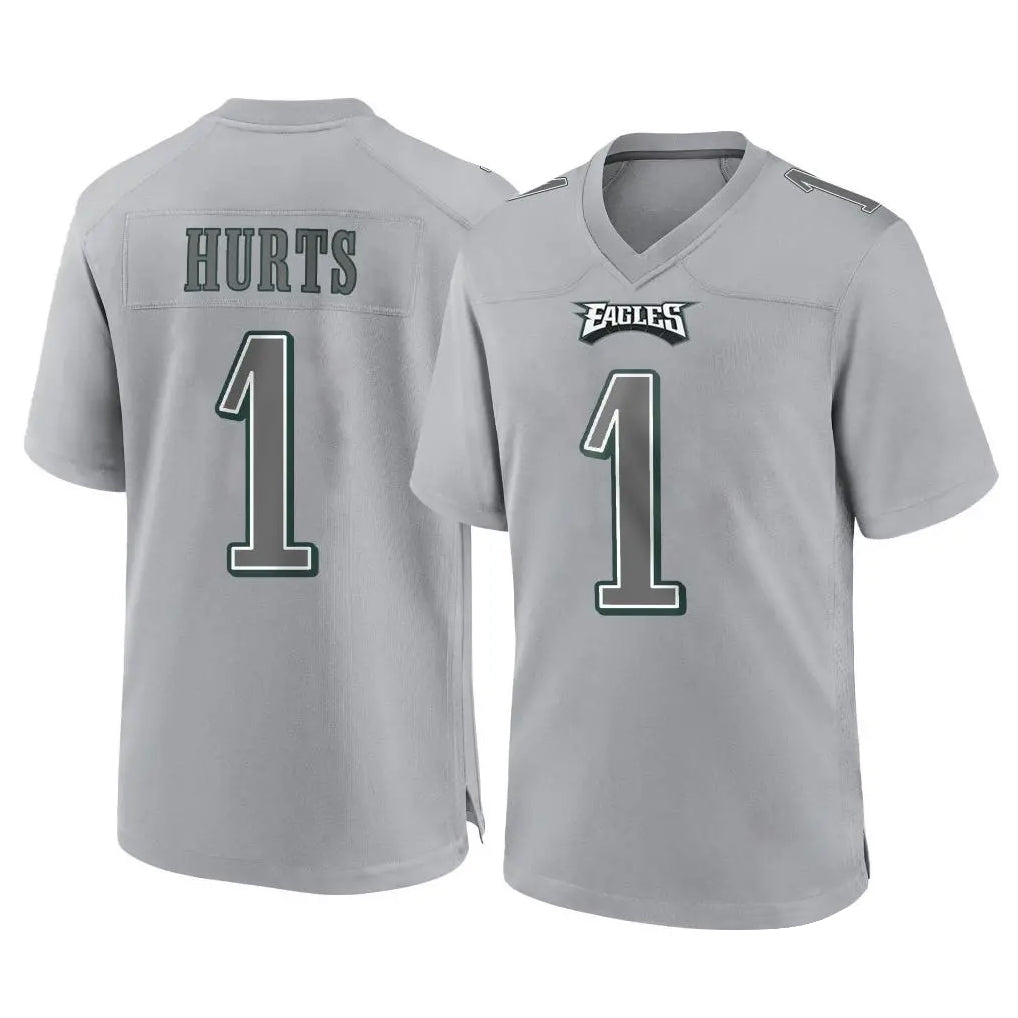 Tuec P.Eagles #1 Jalen Hurts Player Gray Atmosphere Fashion Home Game Stitched Jerseys
