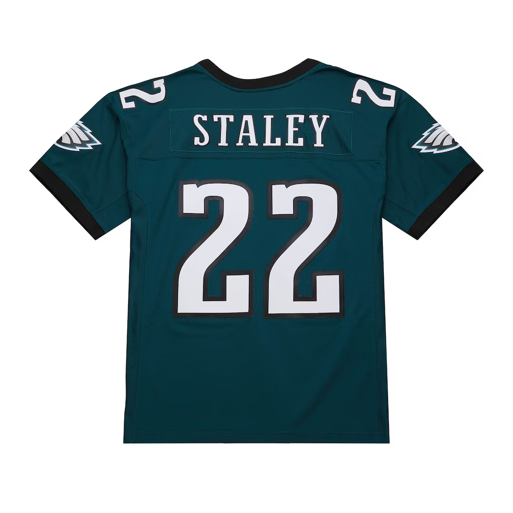 Tuec P.Eagles #22 Duce Staley Mitchell & Ness Midnight Green 2002 Legacy Replica Jersey
