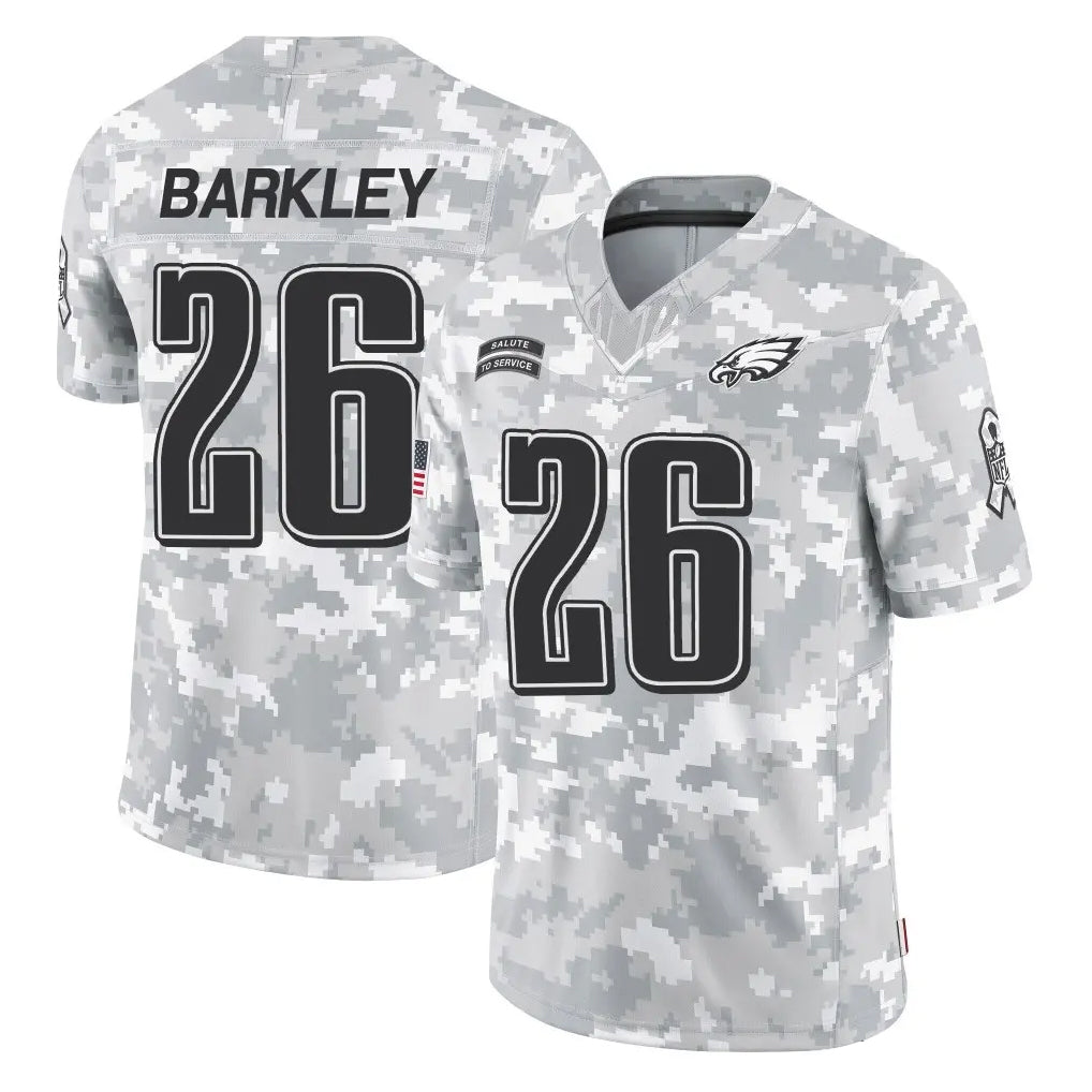 Tuec P.Eagles #26 Saquon Barkley Player Arctic Camo Salute to Service Limited Game Stitched Jerseys