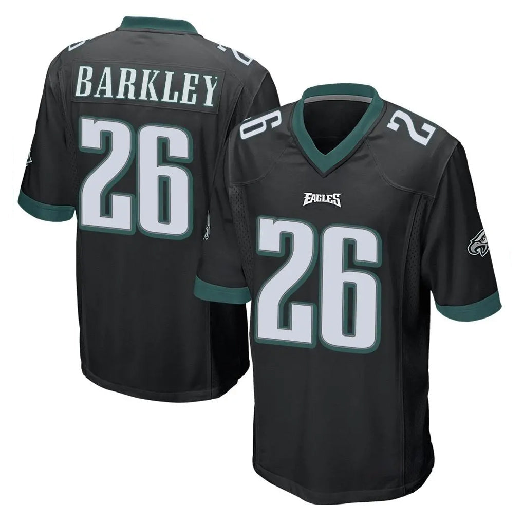 Tuec P.Eagles #26 Saquon Barkley Player Black Home Game Stitched Jerseys