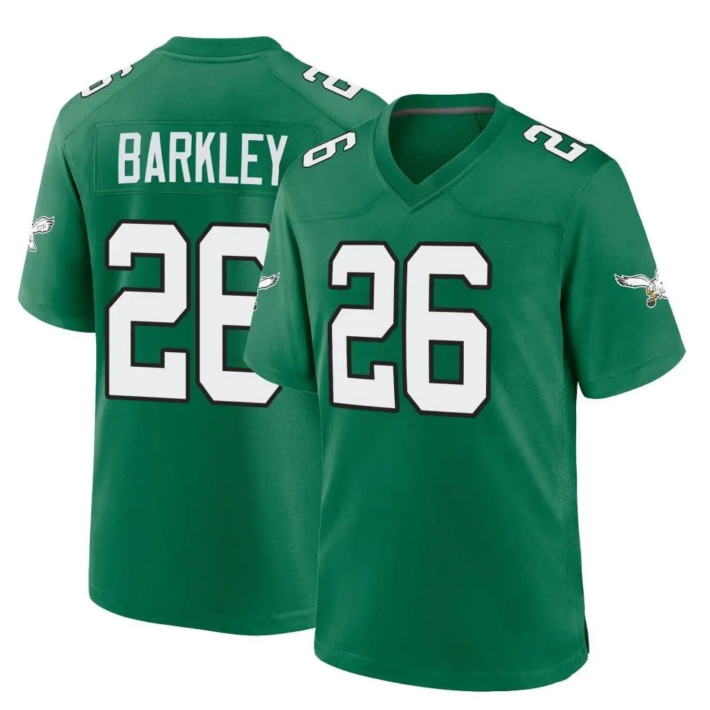 Tuec P.Eagles #26 Saquon Barkley Player Green Kelly Alternate Home Game Stitched Jerseys