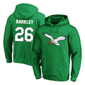Tuec P.Eagles #26 Saquon Barkley Player Green Pullover Hoodies Home Game Stitched Jerseys