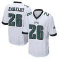 Tuec P.Eagles #26 Saquon Barkley Player White Home Game Stitched Jerseys