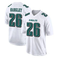 Tuec P.Eagles #26 Saquon Barkley Player White Tundra Fashion Home Game Stitched Jerseys