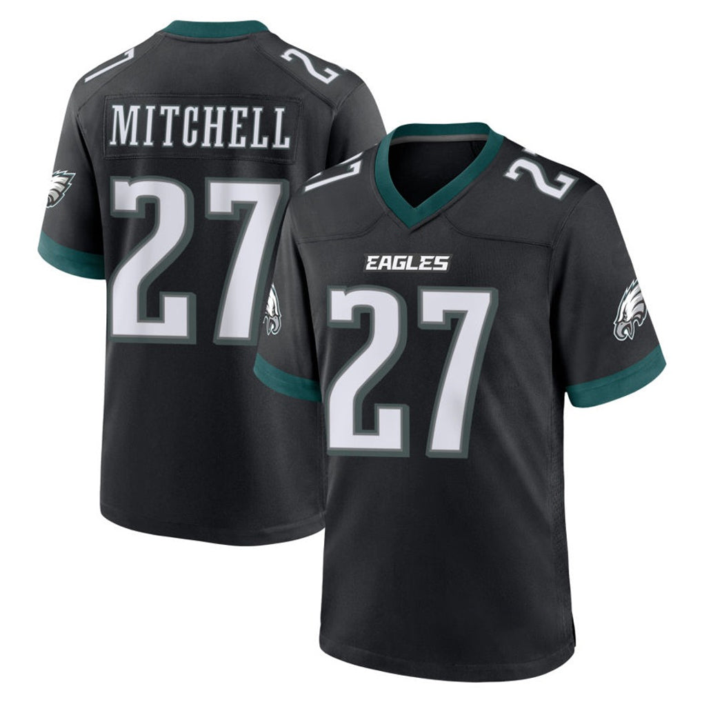 Tuec P.Eagles #27 Quinyon Mitchell Player Black Game Home Stitched Jerseys