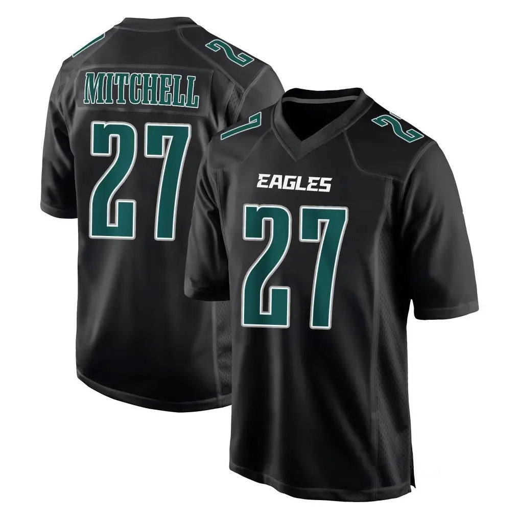 Tuec P.Eagles #27 Quinyon Mitchell Player Carbon Black Fashion Home Game Stitched Jerseys