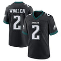 Tuec P.Eagles #2 Riq Woolen Player Black Game Home Stitched Jerseys