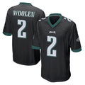 Tuec P.Eagles #2 Riq Woolen Player Black Home Game Stitched Jerseys