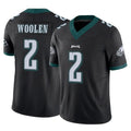Tuec P.Eagles #2 Riq Woolen Player Black Limited Vapor F.U.S.E. Home Game Stitched Jerseys