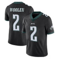 Tuec P.Eagles #2 Riq Woolen Player Black Limited Vapor Untouchable Home Game Stitched Jerseys