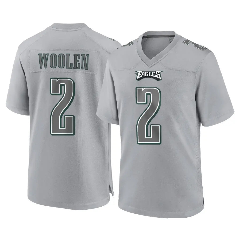 Tuec P.Eagles #2 Riq Woolen Player Gray Atmosphere Fashion Home Game Stitched Jerseys
