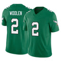 Tuec P.Eagles #2 Riq Woolen Player Green Kelly Alternate Vapor F.U.S.E. Home Game Stitched Jerseys