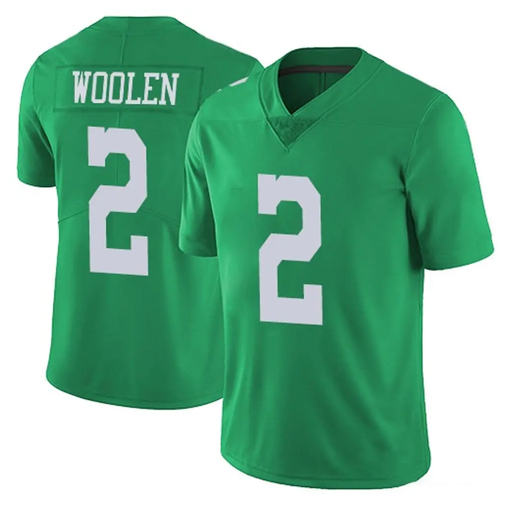 Tuec P.Eagles #2 Riq Woolen Player Green Limited Vapor Untouchable Home Game Stitched Jerseys
