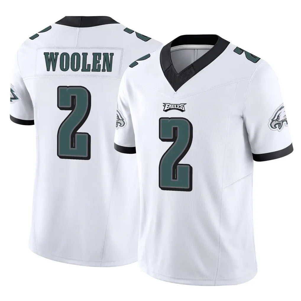 Tuec P.Eagles #2 Riq Woolen Player White Limited Vapor F.U.S.E. Home Game Stitched Jerseys