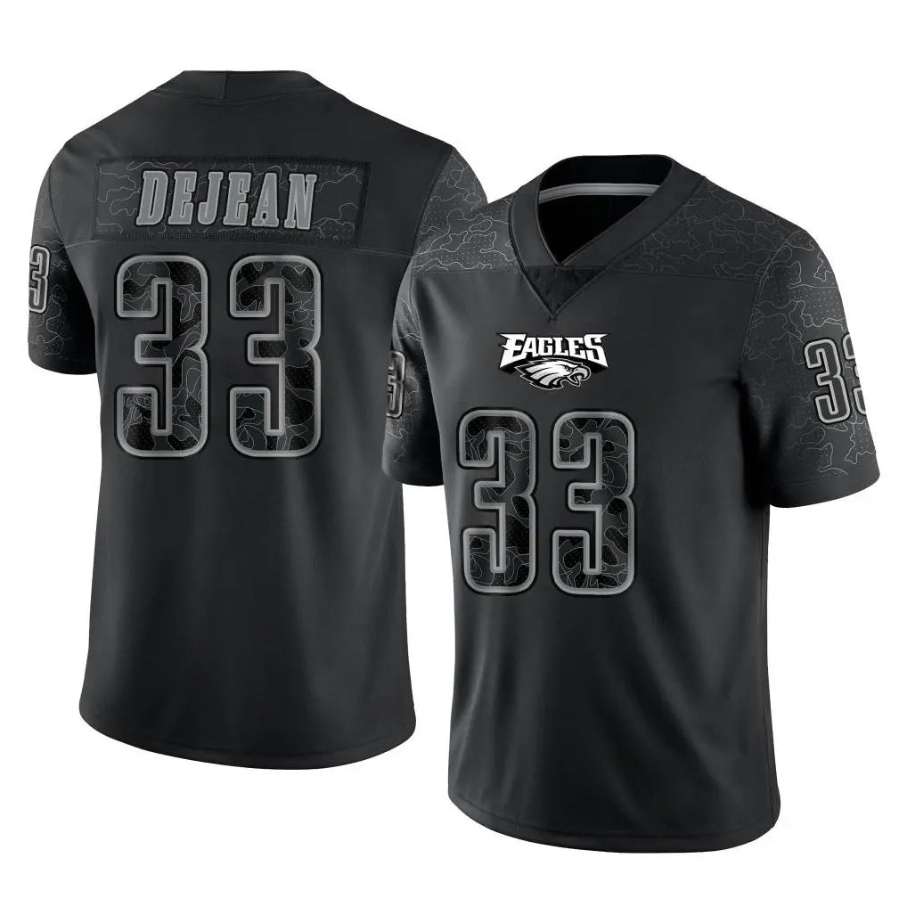 Tuec P.Eagles #33 Cooper DeJean Player Black Reflective Limited Home Game Stitched Jerseys