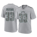 Tuec P.Eagles #33 Cooper DeJean Player Gray Atmosphere Fashion Home Game Stitched Jerseys