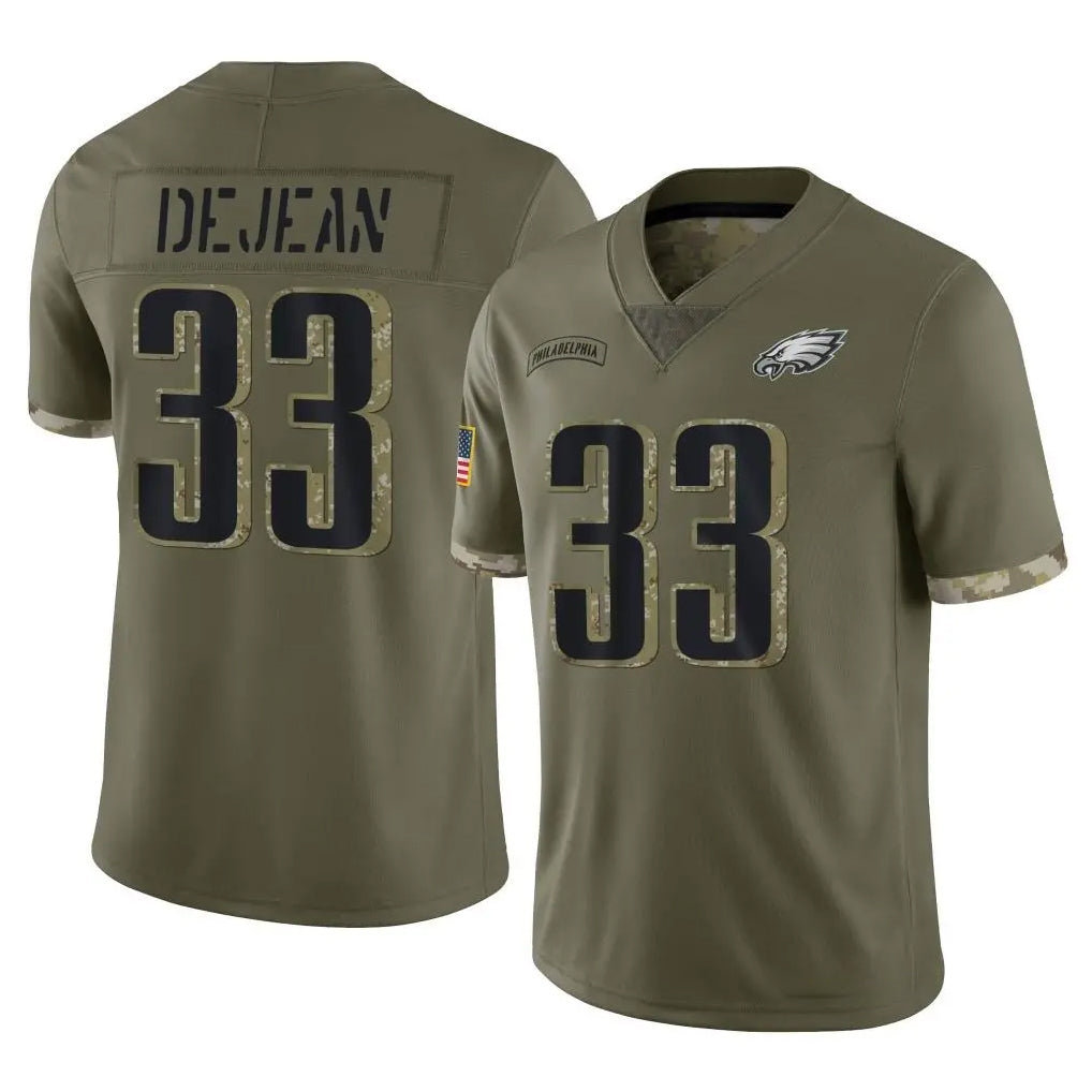 Tuec P.Eagles #33 Cooper DeJean Player Olive Salute To Service Limited Stitched Jerseys