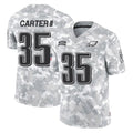Tuec P.Eagles #35 Michael Carter II Player Arctic Camo Salute to Service Limited Game Stitched Jerseys