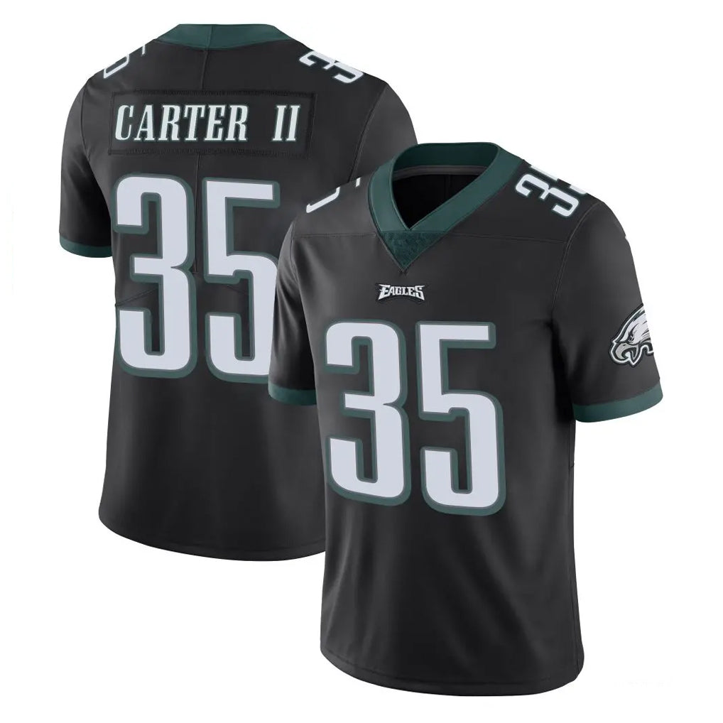 Tuec P.Eagles #35 Michael Carter II Player Black Limited Vapor Untouchable Home Game Stitched Jerseys