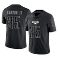 Tuec P.Eagles #35 Michael Carter II Player Black Reflective Limited Home Game Stitched Jerseys