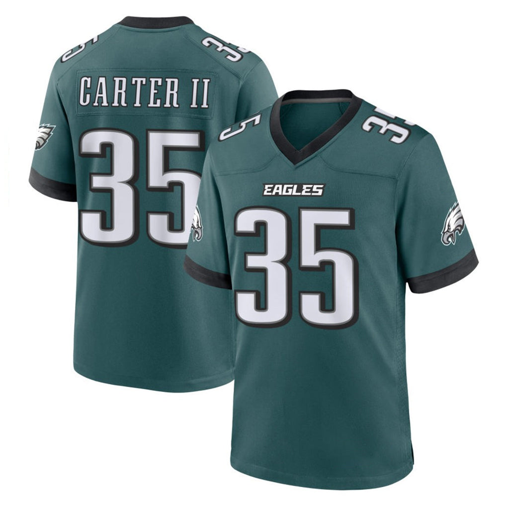 Tuec P.Eagles #35 Michael Carter II Player Green Home Game Stitched Jerseys