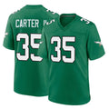 Tuec P.Eagles #35 Michael Carter II Player Green Kelly Alternate Home Game Stitched Jerseys