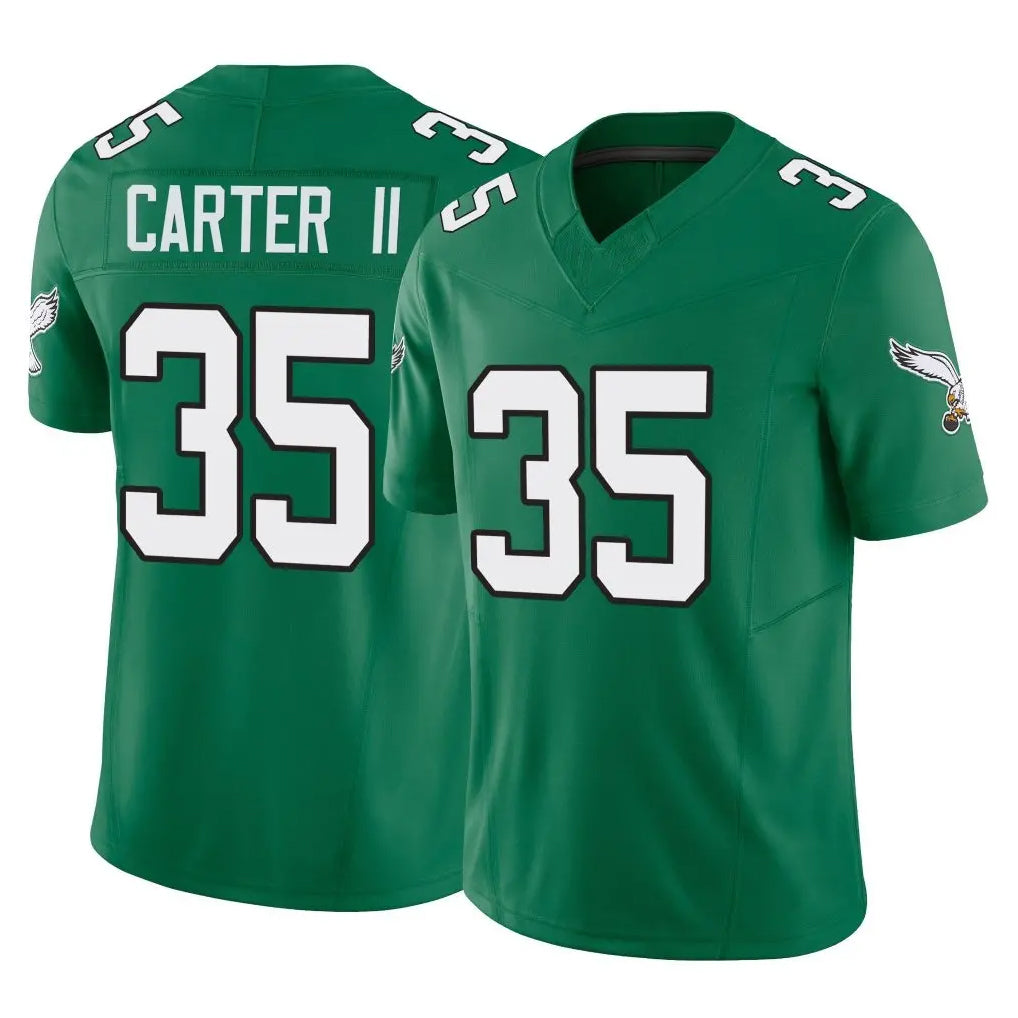 Tuec P.Eagles #35 Michael Carter II Player Green Kelly Alternate Vapor F.U.S.E. Home Game Stitched Jerseys