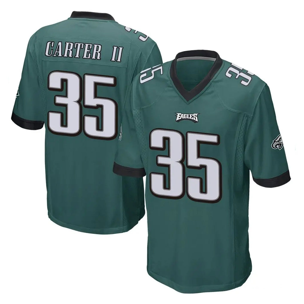 Tuec P.Eagles #35 Michael Carter II Player Team Color Green Home Game Stitched Jerseys