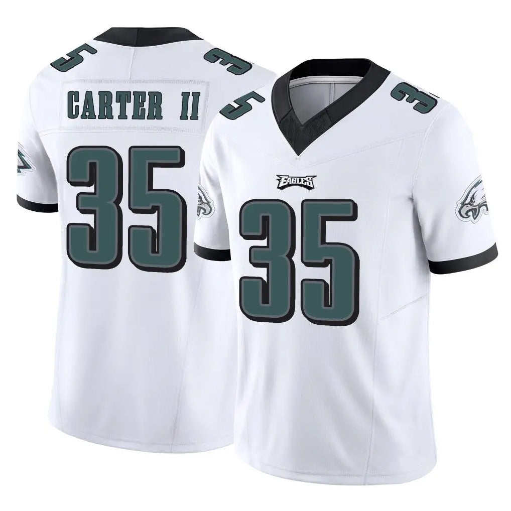 Tuec P.Eagles #35 Michael Carter II Player White Limited Vapor F.U.S.E. Home Game Stitched Jerseys