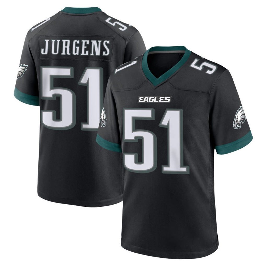 Tuec P.Eagles #51 Cam Jurgens Player Black Game Home Stitched Jerseys