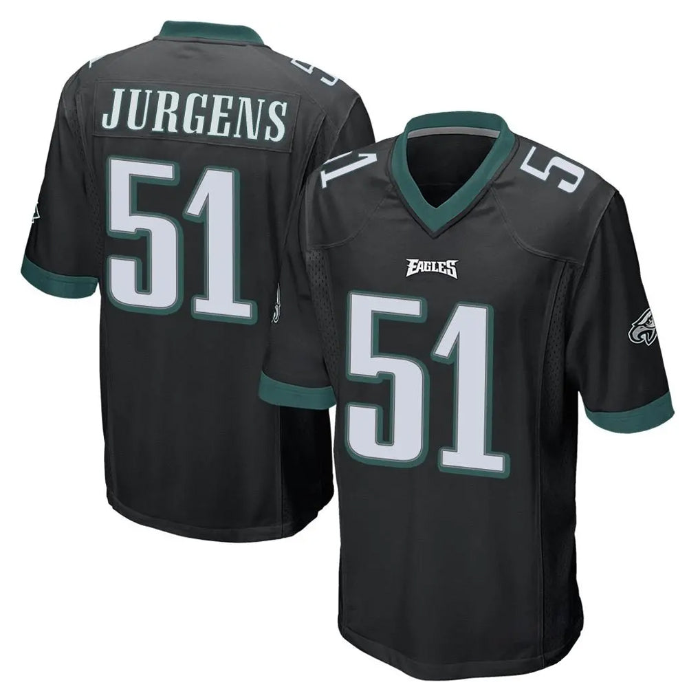 Tuec P.Eagles #51 Cam Jurgens Player Black Home Game Stitched Jerseys