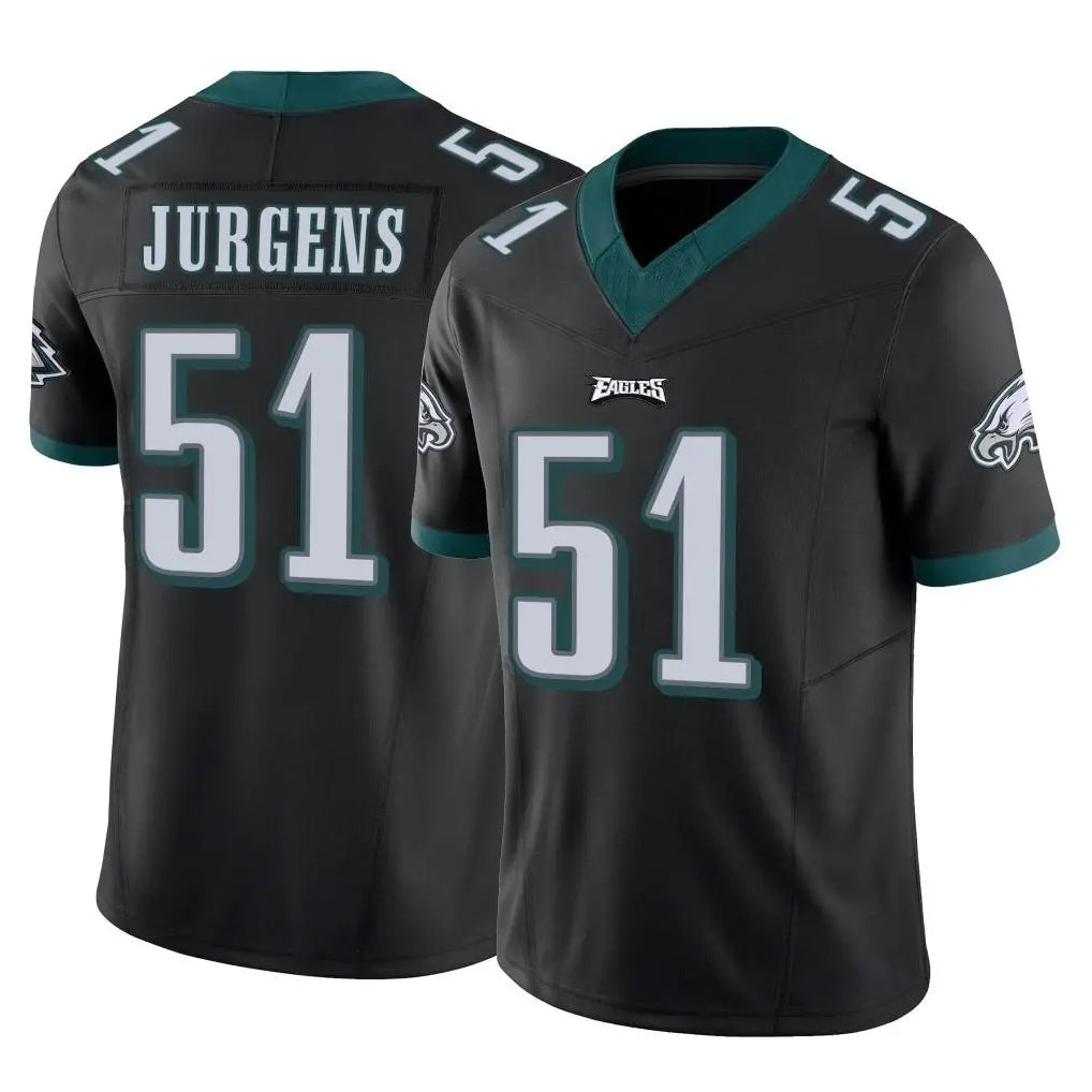 Tuec P.Eagles #51 Cam Jurgens Player Black Limited Vapor F.U.S.E. Home Game Stitched Jerseys