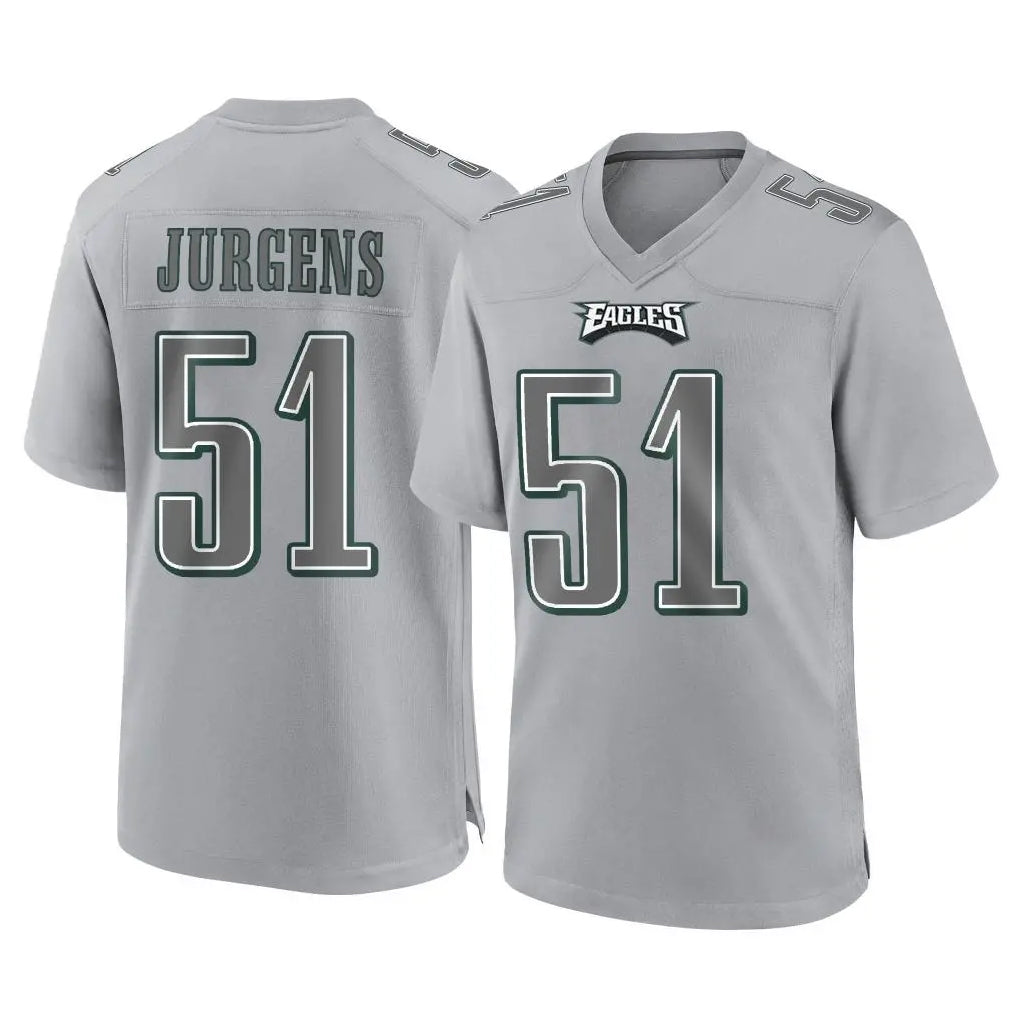 Tuec P.Eagles #51 Cam Jurgens Player Gray Atmosphere Fashion Home Game Stitched Jerseys