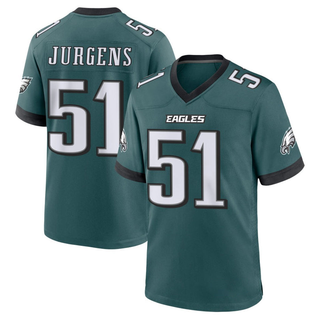 Tuec P.Eagles #51 Cam Jurgens Player Green Home Game Stitched Jerseys