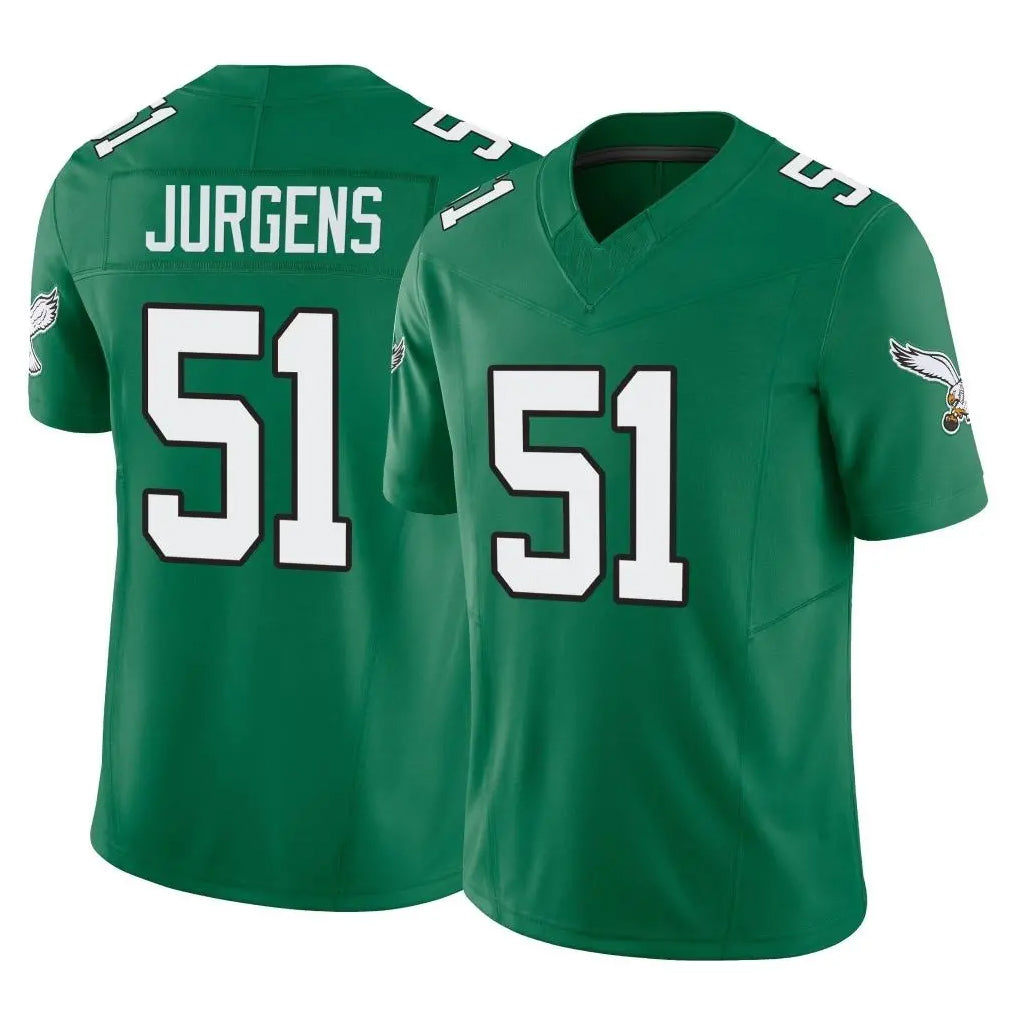 Tuec P.Eagles #51 Cam Jurgens Player Green Kelly Alternate Vapor F.U.S.E. Home Game Stitched Jerseys
