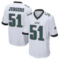 Tuec P.Eagles #51 Cam Jurgens Player White Home Game Stitched Jerseys