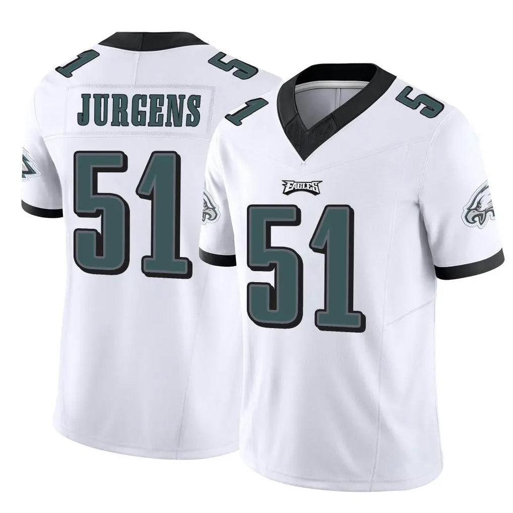 Tuec P.Eagles #51 Cam Jurgens Player White Limited Vapor F.U.S.E. Home Game Stitched Jerseys