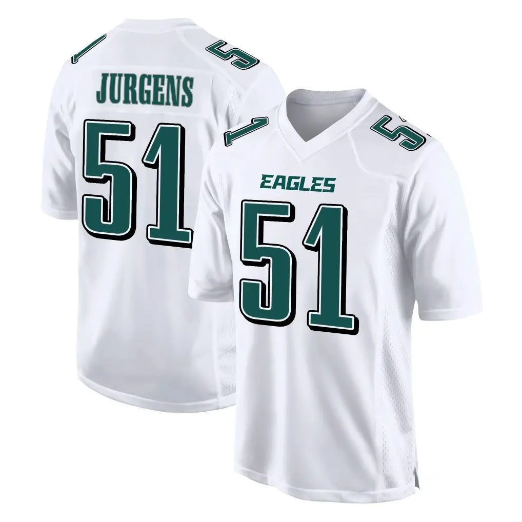 Tuec P.Eagles #51 Cam Jurgens Player White Tundra Fashion Home Game Stitched Jerseys