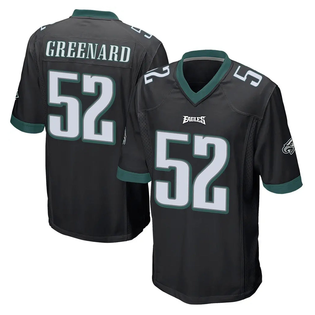 Tuec P.Eagles #52 Jonathan Greenard Player Black Home Game Stitched Jerseys