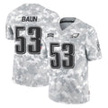 Tuec P.Eagles #53 Zack Baun Player Arctic Camo Salute to Service Limited Game Stitched Jerseys