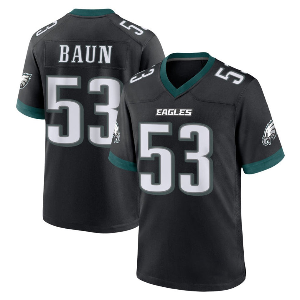 Tuec P.Eagles #53 Zack Baun Player Black Game Home Stitched Jerseys