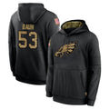 Tuec P.Eagles #53 Zack Baun Player Black Salute to Service Hoodies Limited Game Stitched Jerseys